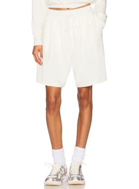 [春季新品]Good American 短裤 白色运动复古风REVOLVE