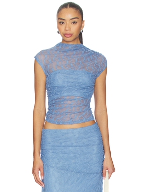 SOVERE LOWRI 上装 revolve小众新款 蓝色