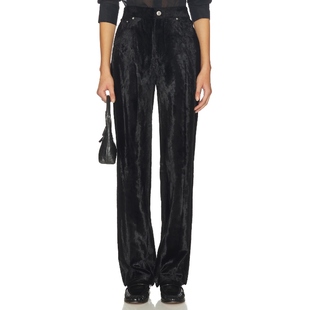 黑色REVOLVE小众新款 Helmut 高腰直筒款 PONY Lang