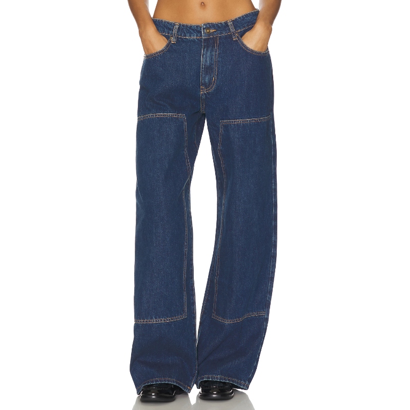 LIONESS ANCHOR 牛仔裤 蓝色 美式复古风REVOLVE小众新款