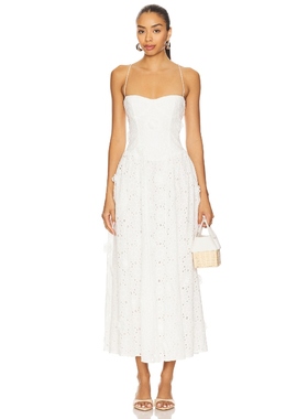 Bardot ESTIE BRODERIE 长裙 白色REVOLVE小众新款