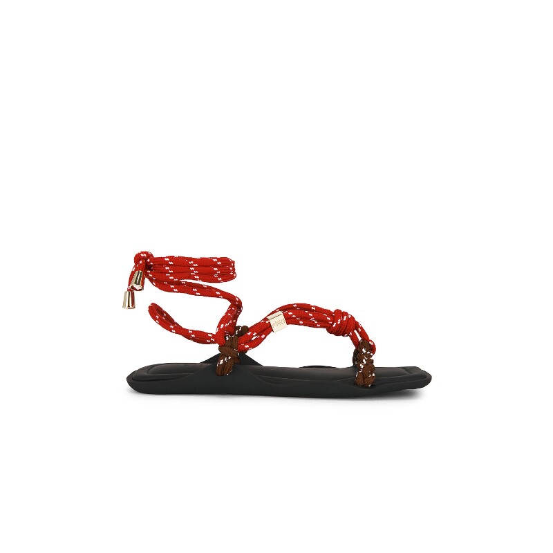 Flòwze FLÒ红色绑带凉鞋度假风早秋新品女鞋百搭REVOLVE