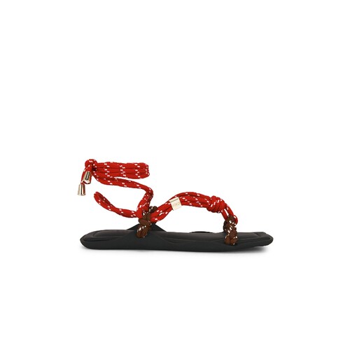 Flòwze FLÒ红色绑带凉鞋度假风秋冬新品女鞋百搭REVOLVE