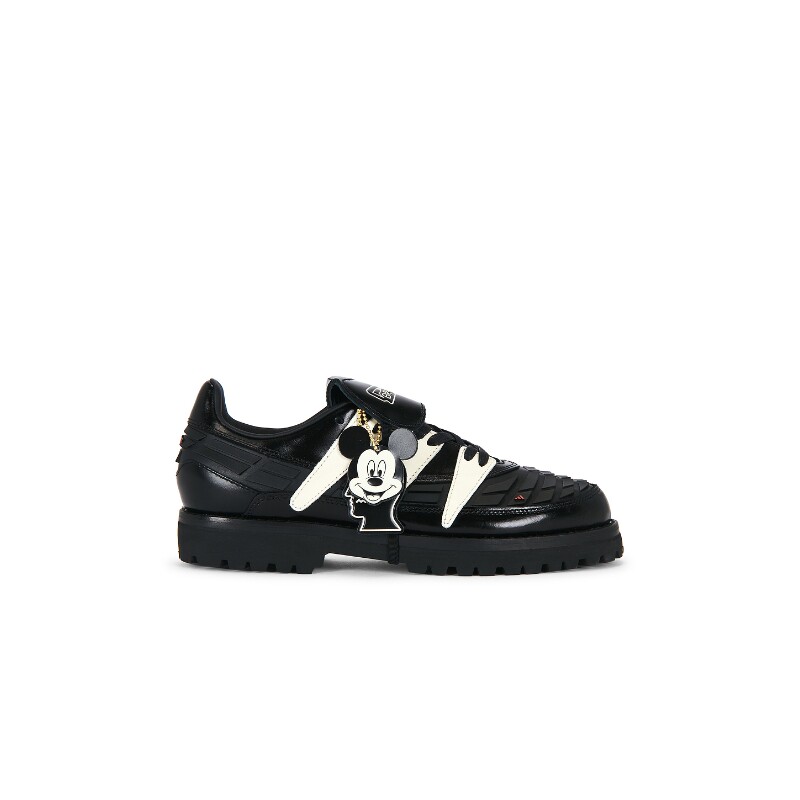 adidas Originals黑色皮革运动鞋厚底休闲球鞋早秋新品REVOLVE
