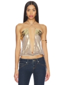 London 上装 DRAPED WITH Jaded PANELS CHIFFON SEQUIN revolve