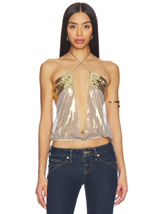 Jaded London DRAPED CHIFFON WITH SEQUIN PANELS 上装 revolve