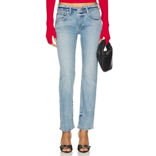 Denim 美式 冬季 复古风REVOLVE 蓝色 新品 纤细吸烟装 LOLA