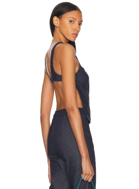 ALFIE BACKLESS 上装 蓝色REVOLVE小众新款