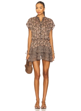 [冬季新品]MISA Los Angeles EVIE 裙子 巧克力色 REVOLVE小众