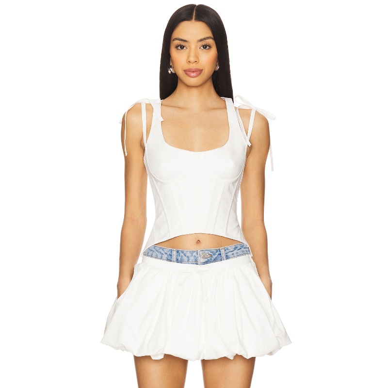 Ceren Ocak 紧身衣 白色 y2k辣妹风REVOLVE小众新款