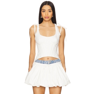 y2k辣妹风REVOLVE小众新款 Ceren 白色 紧身衣 Ocak