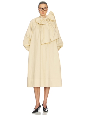 Helsa奶黄色立领蝴蝶结A字风衣26SS春夏新品 REVOLVE