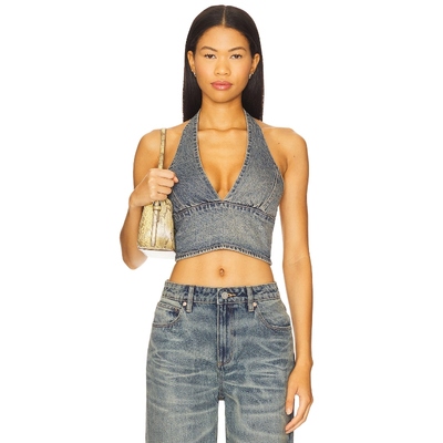 [冬季新品]Abrand Revolution Halter 蓝色REVOLVE小众