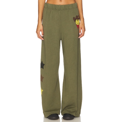 [春季新品]Lauren Moshi 阔腿裤橄榄色美式休闲运动风长裤REVOLVE