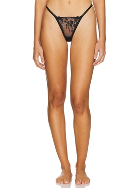 KAT THE LABEL SOFIA 丁字裤 黑色REVOLVE小众新款