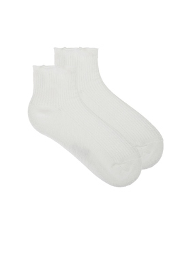 [冬季新品]Stems 褶饰短袜 白色REVOLVE小众