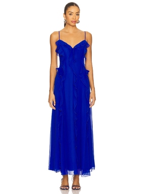 [冬季新品]Bardot VERIS 长裙 靛蓝 REVOLVE小众