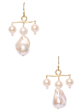 CHAN LUU 耳饰 白色REVOLVE小众新款