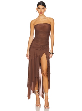 GUIZIO 无肩带裙 棕色REVOLVE小众新款