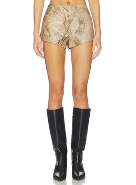 BY.DYLN BRAYDEN MICRO 短裤 米色 运动复古风REVOLVE小众新款