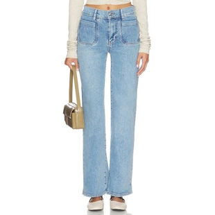 MODERNIST 复古风REVOLVE小众新款 喇叭口 美式 蓝色 FRAME