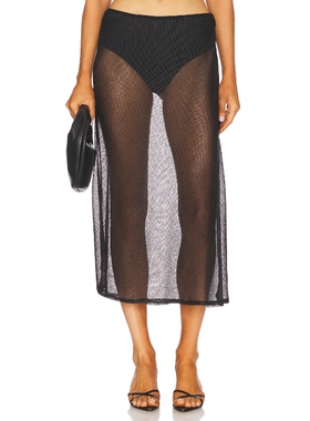 [冬季新品]Bella Venice LILY 半身裙 黑色REVOLVE小众新款