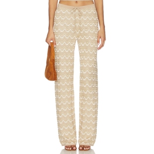 长裤 FLORA 棕黄色 美式 DEVON 休闲风REVOLVE小众新款 WINDSOR