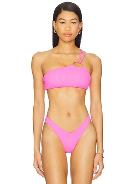 Luli Fama 比基尼文胸上装 桃紅色 y2k辣妹风REVOLVE新款