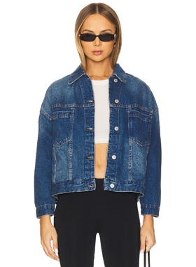 【海外直邮】Free People OPAL SWING 牛仔夹克 蓝色 美式休闲风