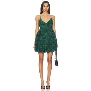 Susana Monaco Flower Texture Dress 绿色REVOLVE小众新款
