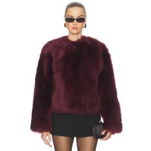 红色REVOLVE小众新款 SIMKHAI 夹克 短款 NATASHA