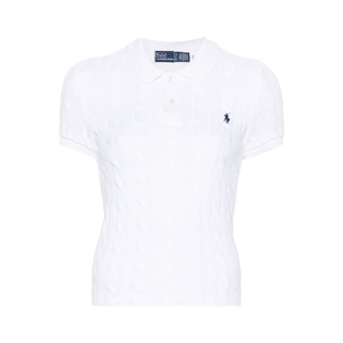 白色简约短袖 拉夫劳伦 POLO衫 REVOLVE小众新款 Ralph Polo Lauren