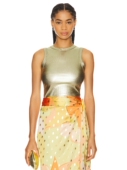 revolve小众新款 Never 金属金色 TANK 上装 Fully Dressed