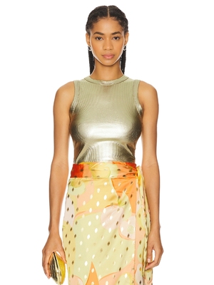 Never Fully Dressed TANK 上装 revolve小众新款 金属金色