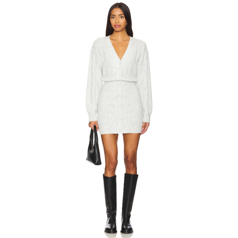 [冬季新品]Lovers and Friends 羊毛连衣裙针织修身短裙REVOLVE