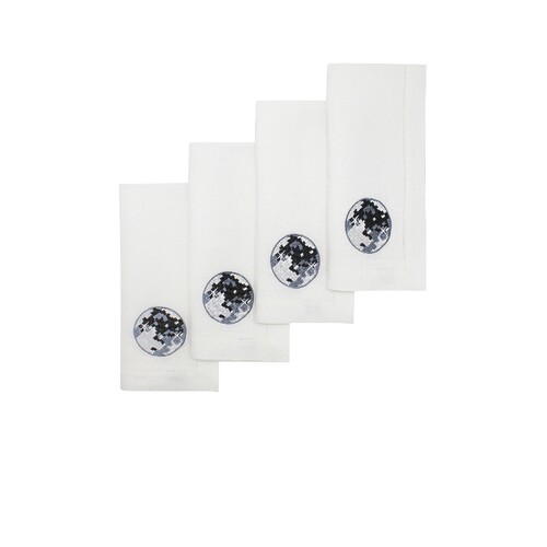 Chefanie Disco Ball Dinner Napkins Set Of 4  revolve小众新款