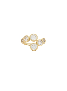 SHASHI金色戒指简约风夏季新品多钻镶嵌REVOLVE