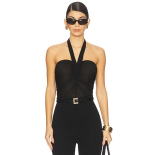 Strap 黑色REVOLVE小众新款 Halter Bodysuit Neck Atlein