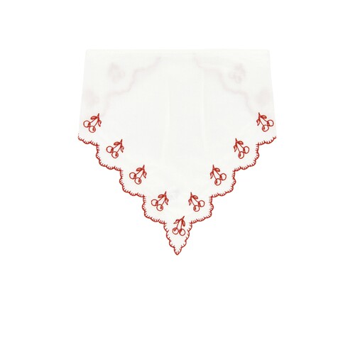 For Love & Lemons白色丝巾头饰樱桃印花甜美风秋冬新品REVOLVE