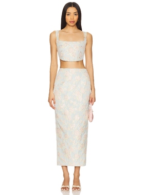 [冬季新品]SAU LEE JOVITA 套装 蓝色REVOLVE小众新款