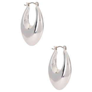 Ettika OPEN TEARDROP 圆环耳饰 金属银色REVOLVE小众