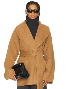 SER.O.YA DULCETTA 羊毛大衣 棕黄色REVOLVE小众新款