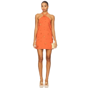 Alexis 新品 MILAA 裙子 REVOLVE小众 橙色 冬季