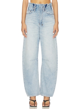 Ksubi CUTOFF HI BARREL 牛仔裤 revolve小众新款 淡蓝色