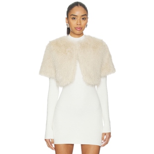 Unreal Fur WINGS 敞胸短上衣 奶油色 美式休闲风REVOLVE小众新款