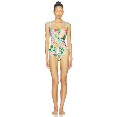 Luli Fama 一件式泳装 revolve小众新款 Pink,Green