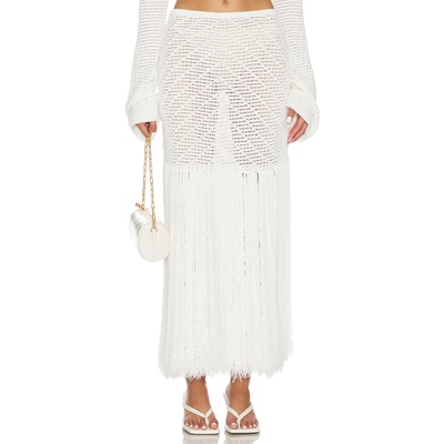 DEVON WINDSOR EDNA 长款半身裙 象牙白REVOLVE小众新款