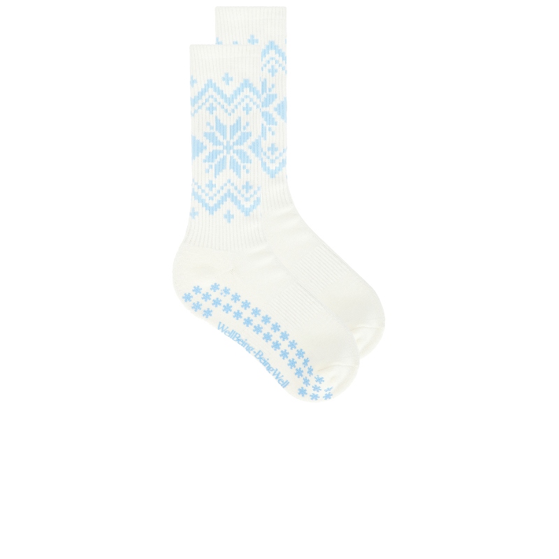 WellBeing + BeingWell FAIR ISLE GRIP SOCK 短袜 奶油色REVOLVE