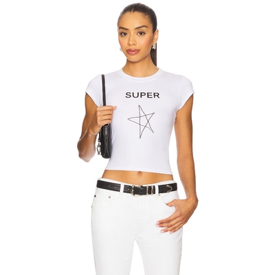 [冬季内搭]Bella Venice STAR 上装白色辣妹风REVOLVE