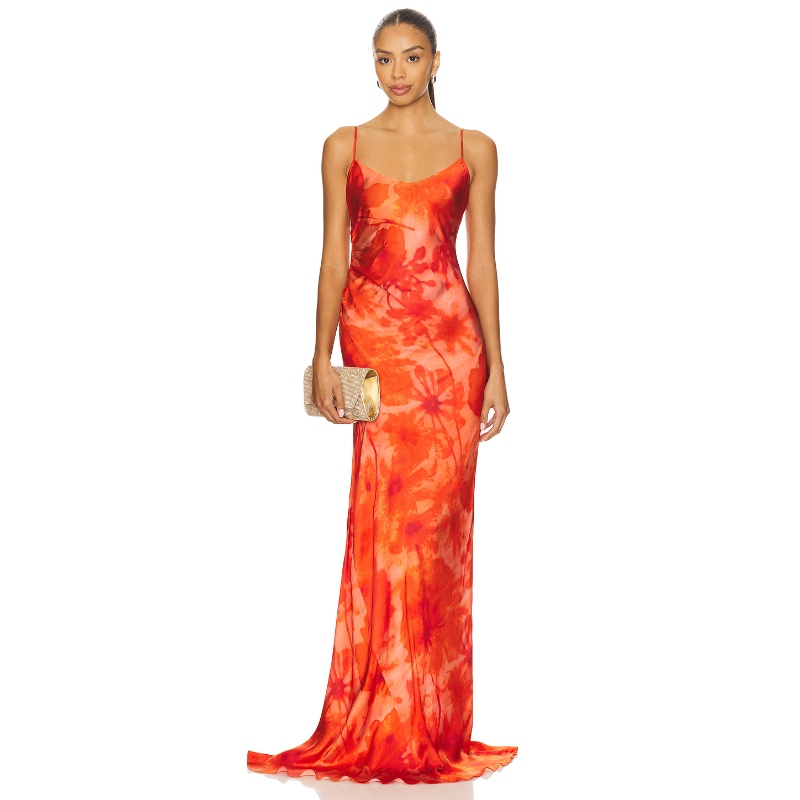 Alejandra Alonso Rojas Ruched Slip Gown 红色REVOLVE小众新款